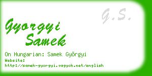 gyorgyi samek business card