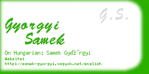 gyorgyi samek business card